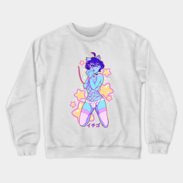 Strawberry Boy Crewneck Sweatshirt by Mikesgarbageart